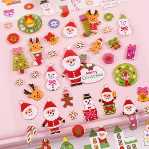 Waterproof Festive Stickers OEM Christmas Cartoon Stickers For Santa Claus