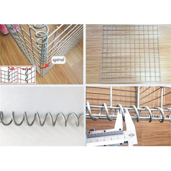 Zinc Coated Welded Wire Gabions Baskets , Stone Filled Wire Cages
