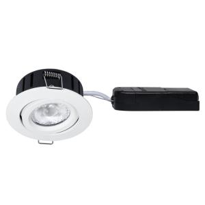 Ultra Slim Round COB Tilt LED Downlight Brushed Aluminium Downlights