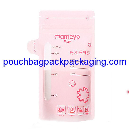 Buy 120ml breast milk storage bag 90 x 150 + 60 mm, food grade breast milk pouch bag at wholesale prices