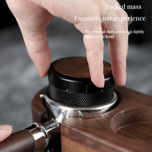Home Coffee Adjustable Height Espresso Tampers with Walnut Wood and Stainless
