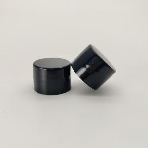 Black PP 20mm Screw Cap , Non Spill Plastic Bottle Lid