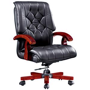 Quality medium back solid wood office manager chair furniture for sale