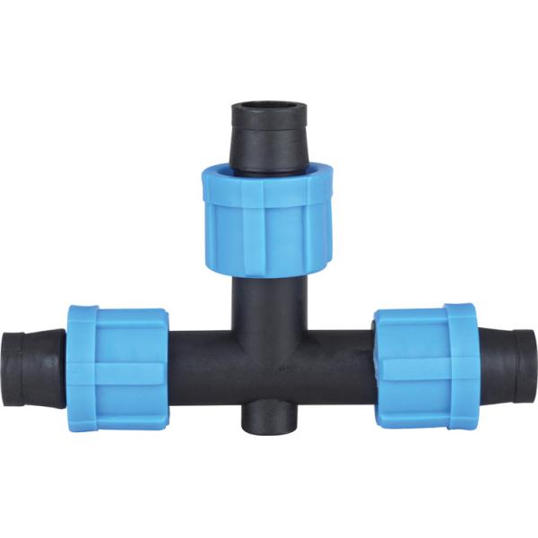 Buy Tee Drip Tape Fittings Irrigation Pipe Fittings Smooth Internal Surface at wholesale prices