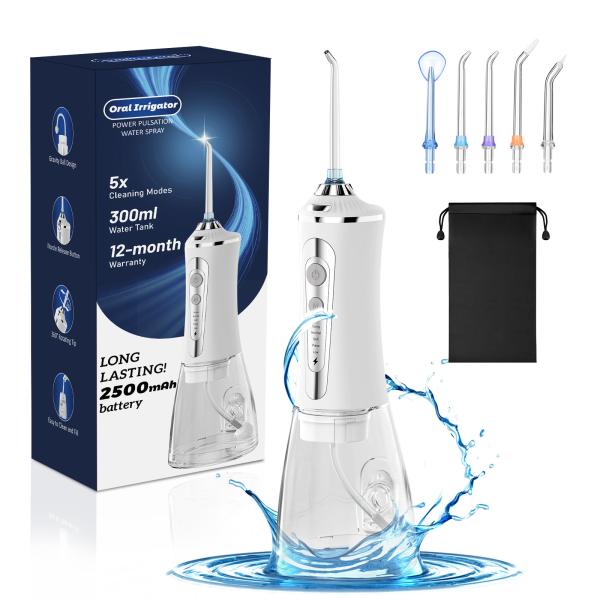 Type C Charging ABS Cordless Water Flosser Oral Irrigator 4 Hours Fast Charging
