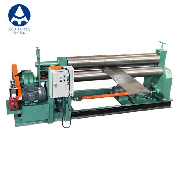Buy Carbon Steel Automatic Three Roller Plate Rolling Machine 12x2000mm at wholesale prices