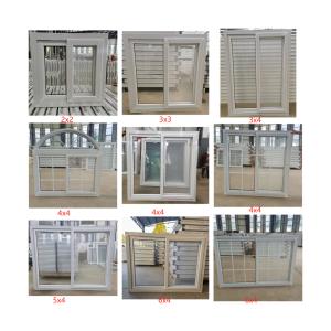 Double Tempered Glasses PVC Sliding Windows Customized Folding Upvc Windows