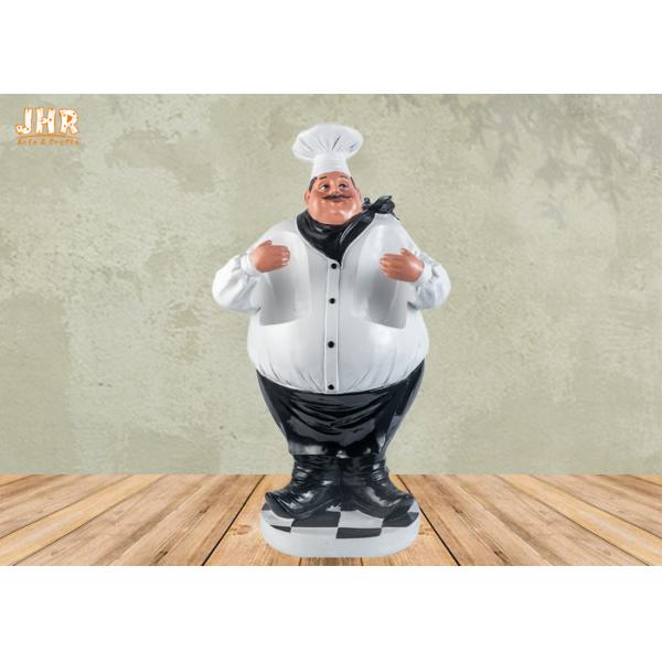 Buy Antique Fat Chef Decor Polyresin Statue Figurine Resin Chef 2 Bottle Tabletop Wine Holder at wholesale prices