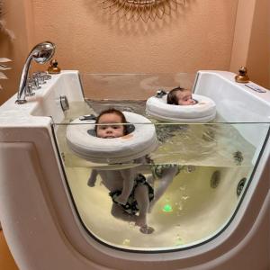 Quality Combo Massage Air Bubble Whirlpool For Baby Spa With Thermostatic System LED Lights for sale