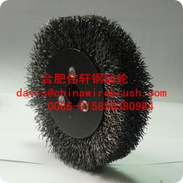 5" Wheel Brushes For Polished Tires, Crimped Carbon Steel Wire