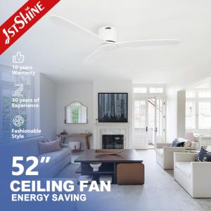 Remote Control Ceiling Fan with Wood Blades and Low Profile Design 1stshine