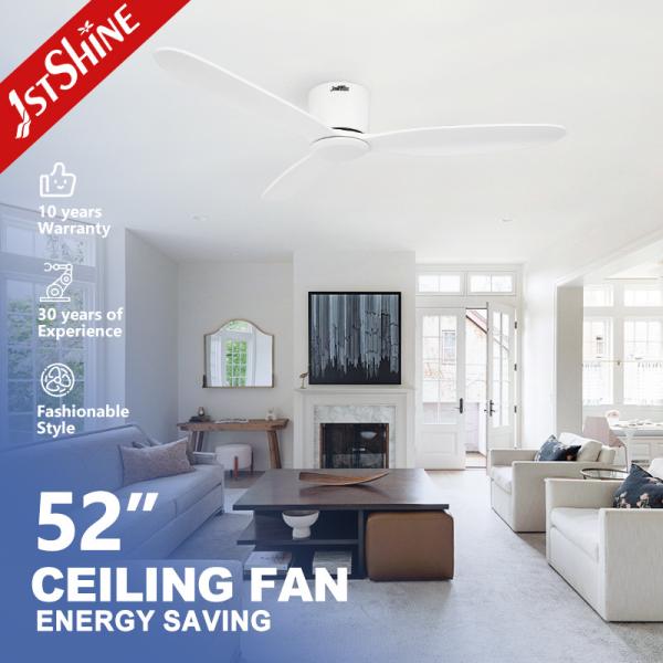Remote Control Ceiling Fan with Wood Blades and Low Profile Design 1stshine