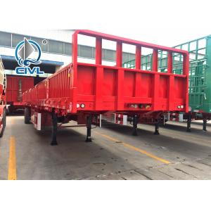 Three Axle Semi Trailer Blue Color Sidewall Semi Trailer Flatbed Trailer High