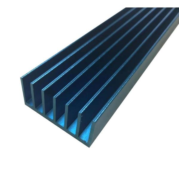 Buy LED Extruded Aluminum Heat Sink Profile Blue Anodized Square Shape at wholesale prices