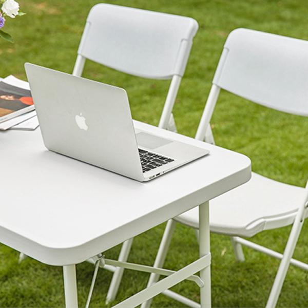 Modern Design Stock size Portable Plastic White Folding Banquet Table for Picnic Party