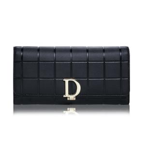 Ms. European and American cowhide leather wallet long wallet