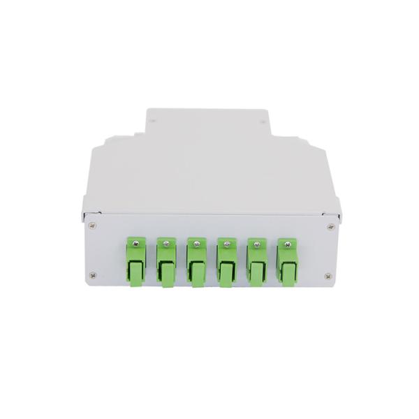 Aluminum SC Duplex Din Rail Terminal Box Ftth 45.3 Mm 6 Core