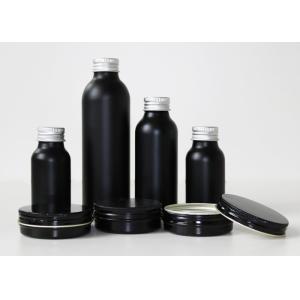 Black Aluminum 100ml Custom Cosmetic Bottles For Hair Wax Lotion