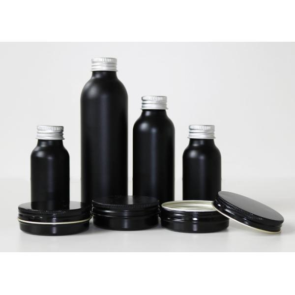 Black Aluminum 100ml Custom Cosmetic Bottles For Hair Wax Lotion