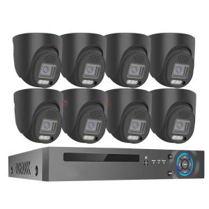 China Customized  Metal Dome Style 8 Channels indoor Face Detection H.265 4K 8MP Wired POE IP Network cctv home security camera system on sale