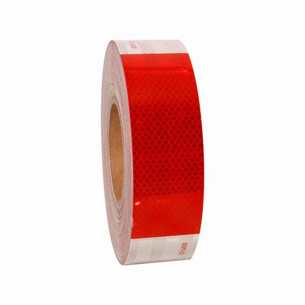 High Intensity Grade DOT-C2 Reflective Safety Tape Waterproof Red and White Adhesive Conspicuity Tape for Vehicle