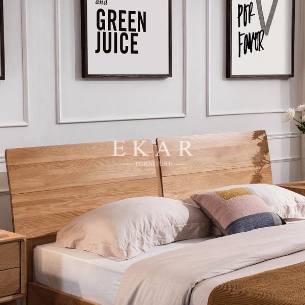 Modern Simple Solid Oak Wood Bed Designer Furniture