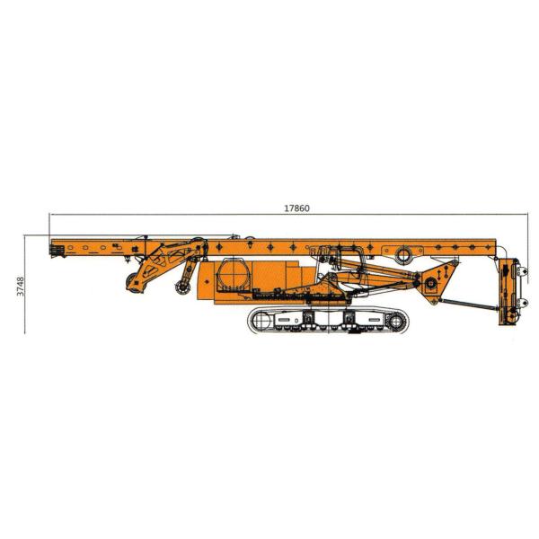 100m Deep Hole Rotary Foundation Drill Rig TR368HW
