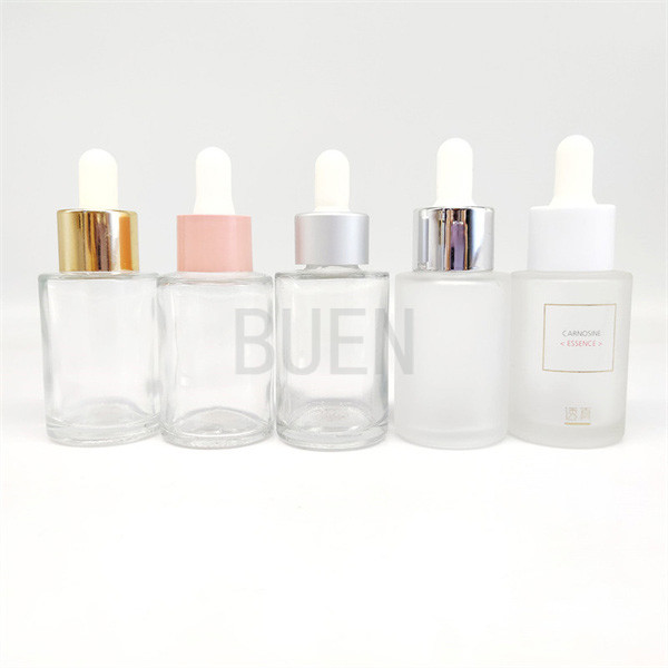 Buy Screw width mouth Clear Serum Bottles Round Cosmetic Hair Oil at wholesale prices
