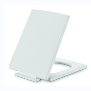Rectangular Slow-Close Plastic Toilet Seat Cover With Strength Fixing And Soft