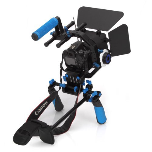 Dslr rig movie kit with shoulder mount+Follow Focus+Matte Box+C Shape Support Cage