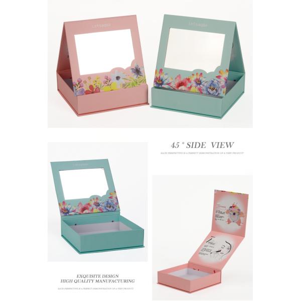 Colorful Small Rigid Magnetic Gift Box , Decorative Gift Boxes With Mirror Insert