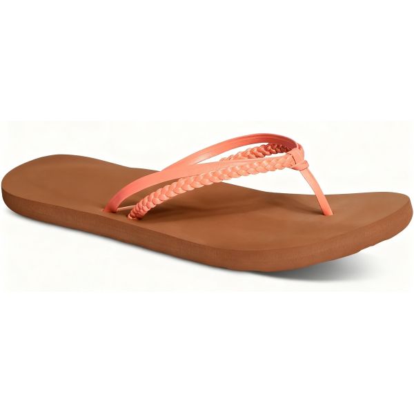 Solid Sock 15mm EVA Fitflop Womens Slippers Pool Flip Flops With Plaited PU Upper