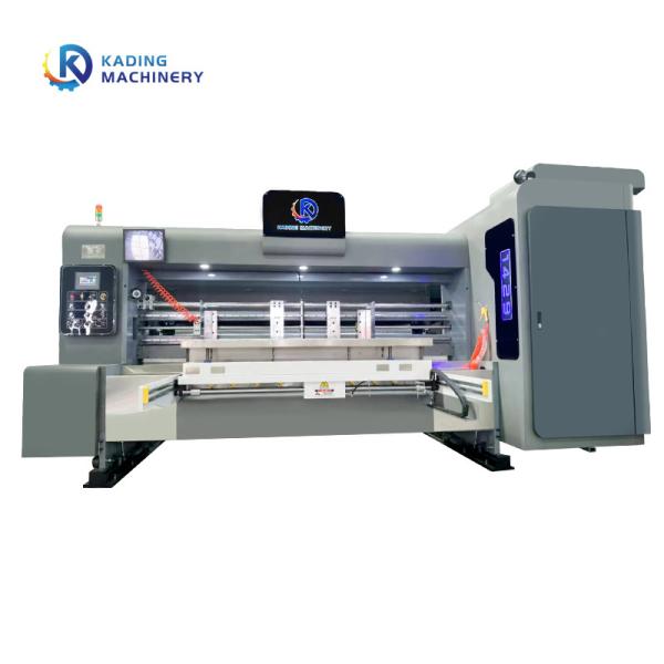 Five Colors Corrugated Sheet Printer Carton Die Cutter With Rotary Slotting