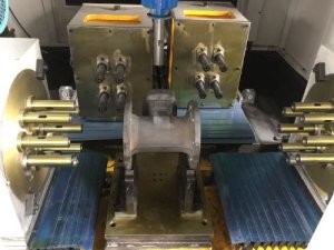 PLC Hydraulic Transmission Drilling And Tapping Machine 600mm 700mm Processing