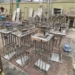 CNC laser cut stainless steel thick plate shaped fabrication