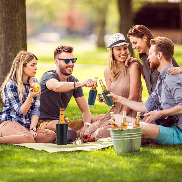 OKADI New Design Multifunction 4 in 1 Slim Coffee Travel Mug, Double Walled Stainless Steel Vacuum Insulated Tumbler