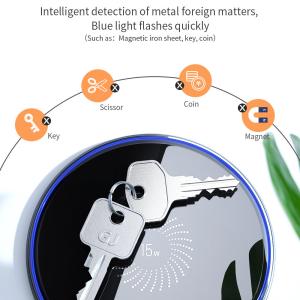 Mirror Desktop Type C Wireless Charger 5W 7.5W 10W 15W Cargadores Para Celulares