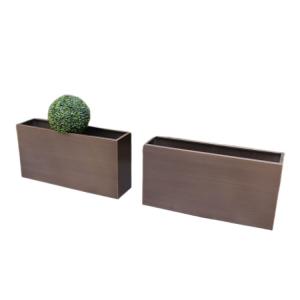 Quality Black metal planters large outdoor rectangle flower pot for sale for sale