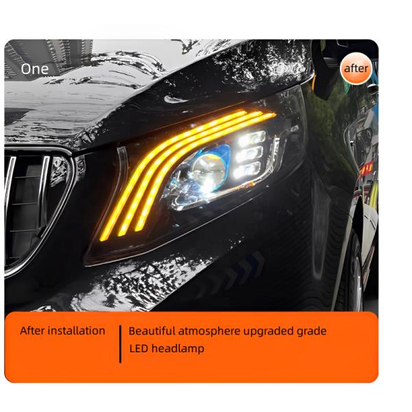 LED Running Light Water Steering V260 W447 Headlight Assembly For Mercedes Benz VITO