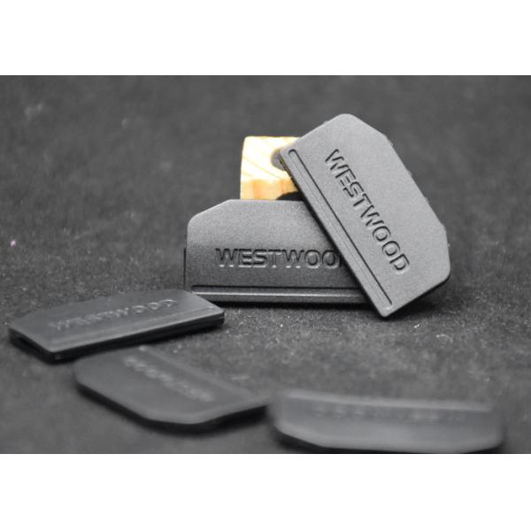 Buy SGS Irregular Embossed Plastic Zipper Puller Clothing Patches at wholesale prices