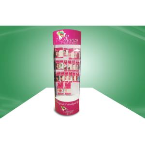 Eye - Catching Cosmetic POS Cardboard Display With Hook For Showcase Heavy