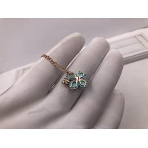 Brand jewelry necklace 18K Gold real Diamond