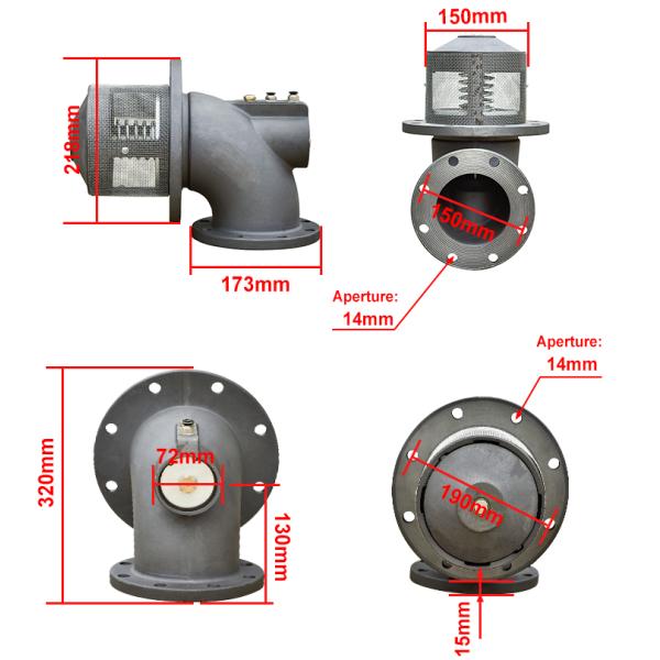 Customized Color 4 Inch Fuel Tank Truck Emergency Shut-off Mechanical Bottom Valve Normal Temperature and Media