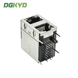 DGKYD21Q042DB1A4D068 Multi-Port Connector 2X1 Modular Socket Gigabit Filter RJ45