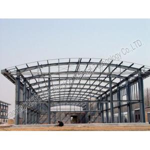 Painted Prefabricated Steel Structures / Prefab Metal Warehouse Building
