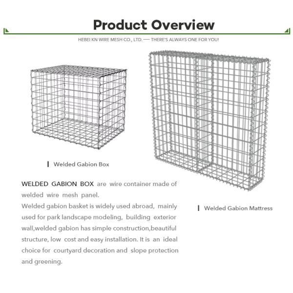 Welded Gabions Wire Mesh Fencing Stone Cage Retaining Wall