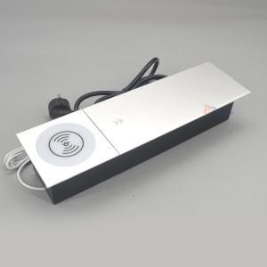 EU Power Socket Hidden In Tabletop Wireless Charger Sliding Open With Box