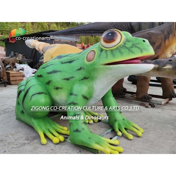 Customized Giant Animatronic Frog Animals Realistic For Amusement Exhibition