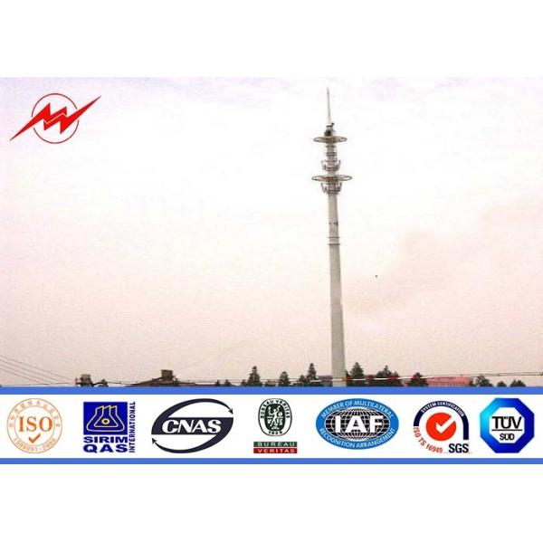 Buy Steel Material 30 Meter Mono Pole Tower , Q345 Monopole Transmission Tower at wholesale prices