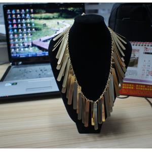 Shiny sparkling OEM /ODM mixed metal necklaces with rhinstones, pearls